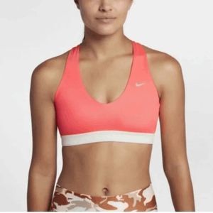 NEW Women's Size X-Smal NIKE Strappy Racerback Sports Bra Orange BQ8082-667
